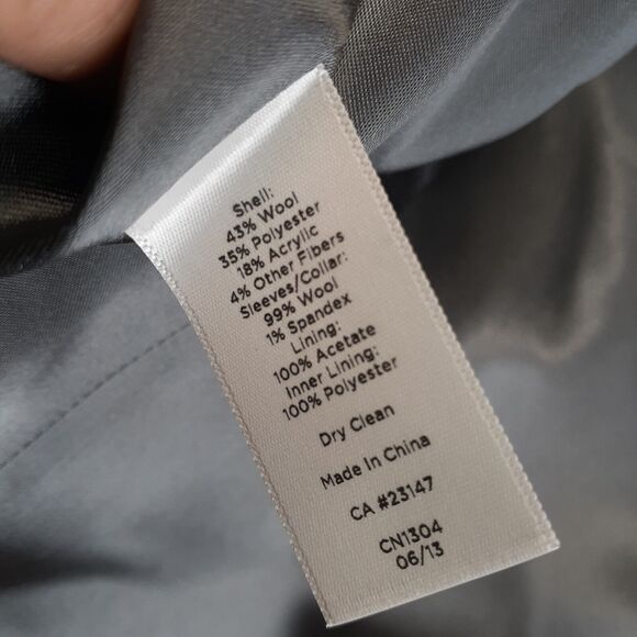 Talbots Shift Dress Womens 6 Gray Metallic Tweed Wool Blend Short Sleeve Lined - Picture 5 of 8